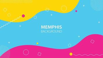 fondo de estilo memphis de diseño abstracto para banner, web, promoción y página de destino. vector