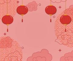 Chinese New Year Festive Background Vector Design