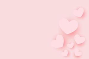 Realistic Cute Valentines Day Background Vector Illustration Design