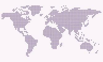 Dotted Map of the world vector