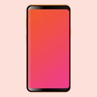 Realistic smartphone flat design vector