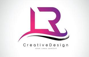 diseño del logotipo de la letra lr lr. icono creativo letras modernas vector logo.