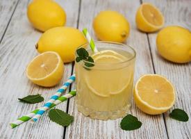vaso de jugo de limon