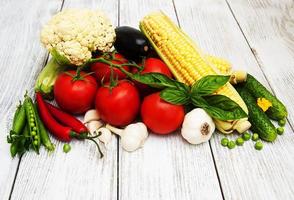 fresh vegetables as a frame photo