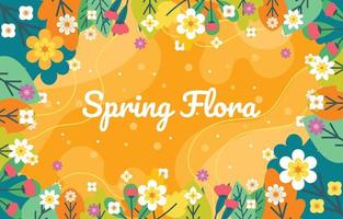 Spring Flowers Background vector