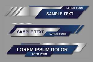 Set futuristic lower thirds set template vector. Template layout design banner for bar Headline news title. Modern design style. Vector illustration