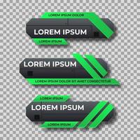 Modern geometric lower third banner template design. Colorful lower thirds set template vector