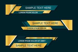 Set futuristic lower thirds set template vector. Template layout design banner for bar Headline news title. Modern design style. Vector illustration