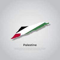 Vector map flag of palestine isolated on white background