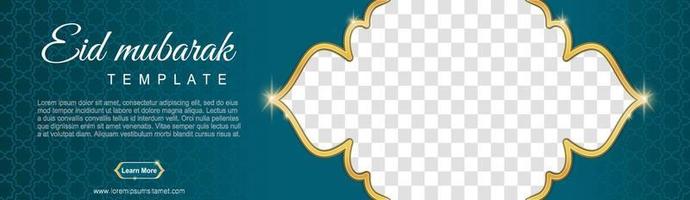 conjunto de banners web de ramadán de tamaño estándar con un lugar para fotos. diseño de plantilla de ramadán. ilustración vectorial vector