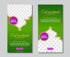 Elegant ramadan sale for social media stories template. Vector illustration