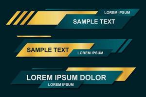 Set futuristic lower thirds set template vector. Template layout design banner for bar Headline news title. Modern design style. Vector illustration