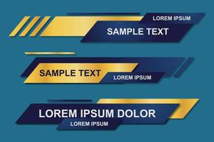 Set futuristic lower thirds set template vector. Template layout design banner for bar Headline news title. Modern design style. Vector illustration