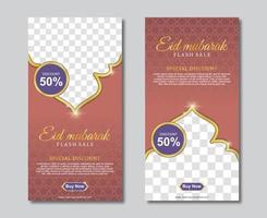 Elegant ramadan sale for social media stories template. Vector illustration