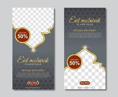 Elegant ramadan sale for social media stories template. Vector illustration