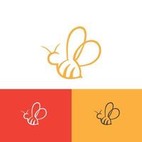 Bee vector logo design