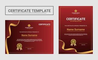 Gradient modern certificate template vector