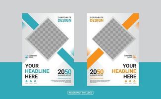 Modern business annual report template vector