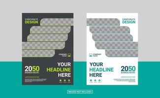 Modern business annual report template vector