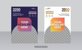 Modern business annual report template vector