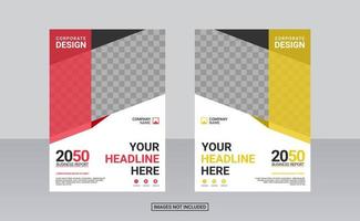 Modern business annual report template vector