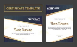 Elegant certificate design template vector