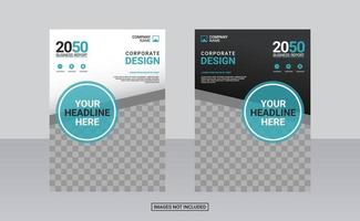 Modern business annual report template vector