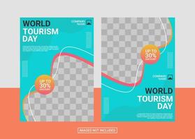 Travel Flyer Design Template vector