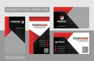 vertical and horizontal business card template vector