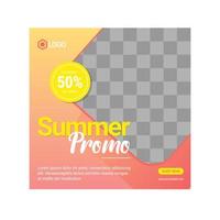 Summer Fashion social media post template vector