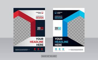 Creative corporate book cover design template vector