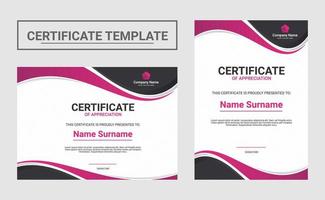 Gradient modern certificate template vector