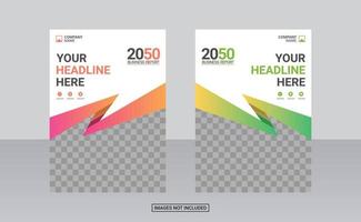 Modern business annual report template vector