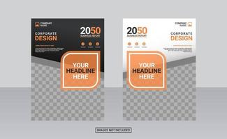 Modern business annual report template vector