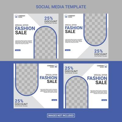 Creative fashion social media post template