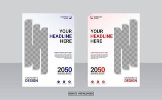 Modern business annual report template vector