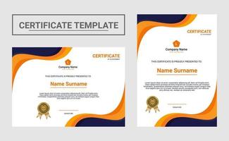 Elegant certificate design template vector