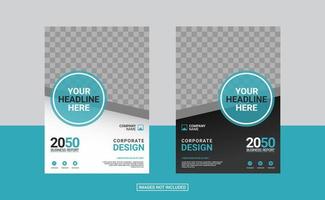 Modern business annual report template vector