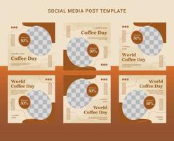 Social media template design vector