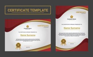 horizontal and vertical certificate template vector