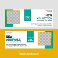 Fashion social media facebook cover template vector