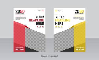 Modern business annual report template vector