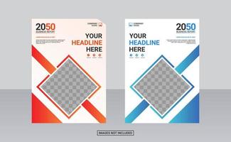 Modern business annual report template vector