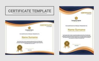 Elegant certificate design template vector