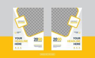 Modern business annual report template vector