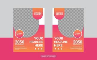 Modern business annual report template vector