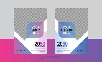 Modern business annual report template vector