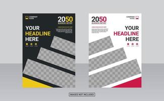 Modern business annual report template vector