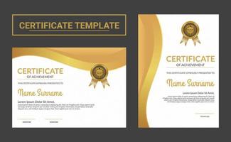 plantilla de diseño de certificado elegante vector