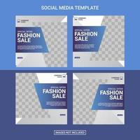 Creative fashion social media post template vector